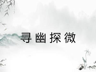 寻幽探微
