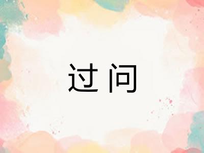 过问 过问