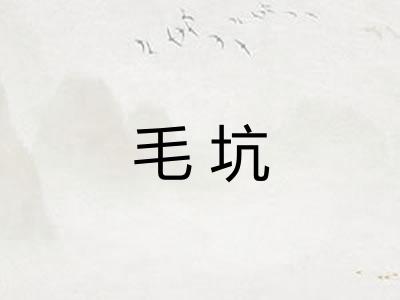 毛坑