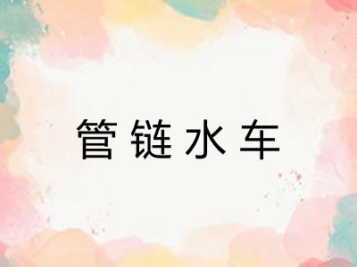 管链水车 管链水车