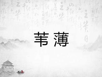 苇薄 苇薄