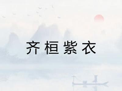 齐桓紫衣