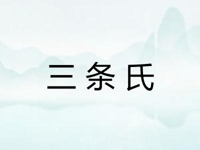 三条氏