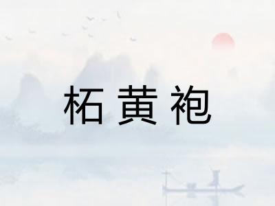 柘黄袍