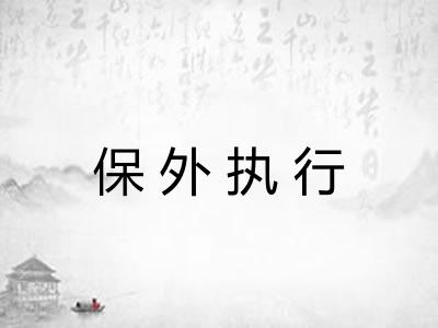 保外执行 保外执行