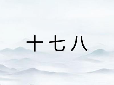 十七八