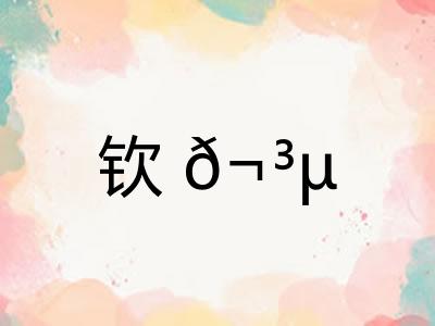 钦𬳵 钦𬳵