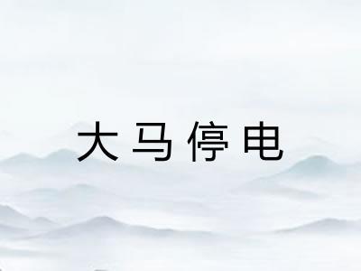 大马停电