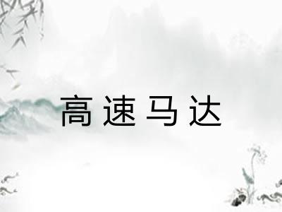 高速马达 高速马达