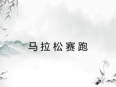 马拉松赛跑 马拉松赛跑