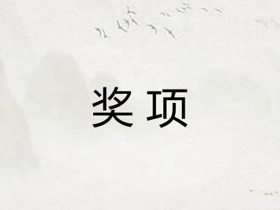 奖项
