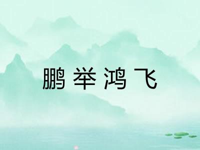 鹏举鸿飞
