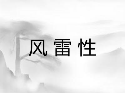 风雷性