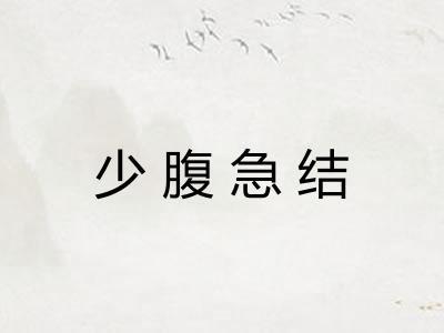 少腹急结 少腹急结