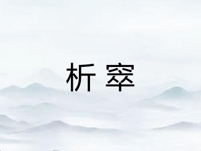 析窣
