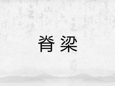 脊梁 脊梁