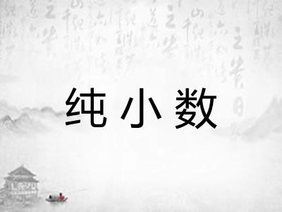 纯小数