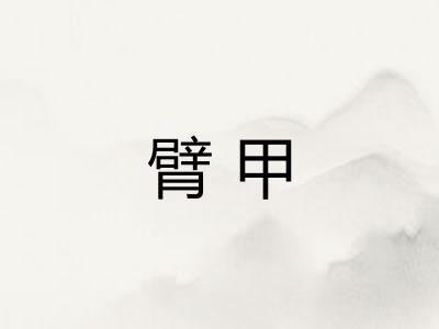 臂甲