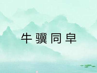 牛骥同皁