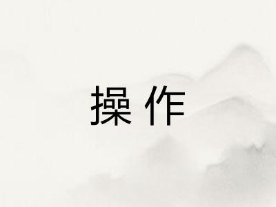 操作 操作