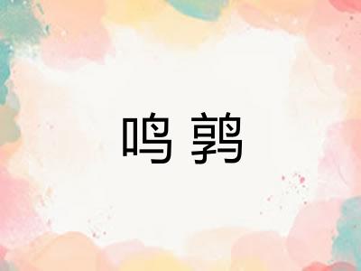 鸣鹑 鸣鹑