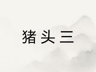 猪头三