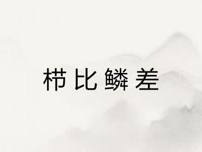 栉比鳞差