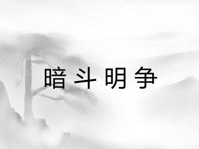 暗斗明争 暗斗明争
