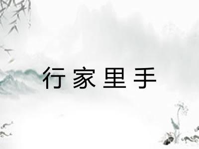 行家里手 行家里手