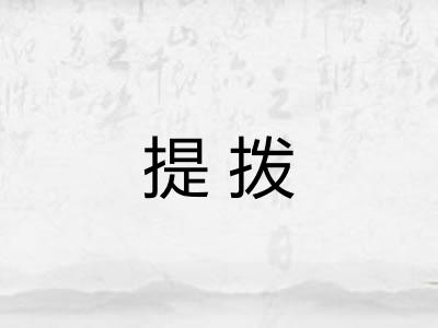 提拨