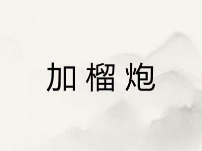 加榴炮 加榴炮