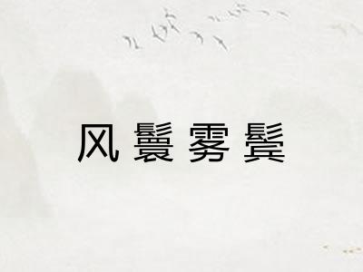 风鬟雾鬓