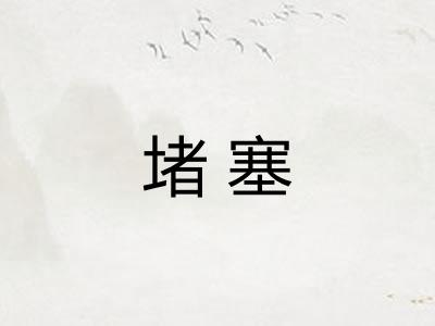 堵塞 堵塞