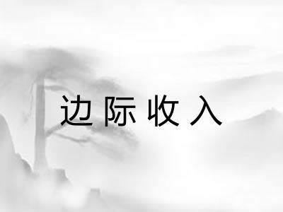 边际收入 边际收入