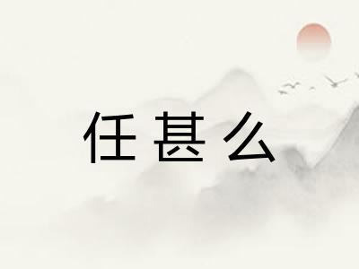 任甚么