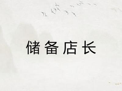 储备店长