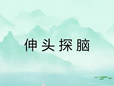 伸头探脑
