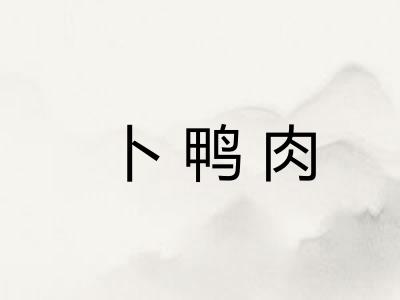 卜鸭肉