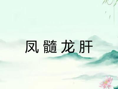 凤髓龙肝