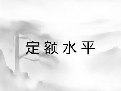 定额水平