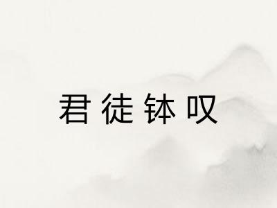 君徒钵叹