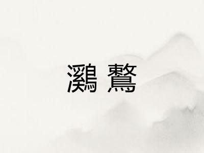 鸂鷘