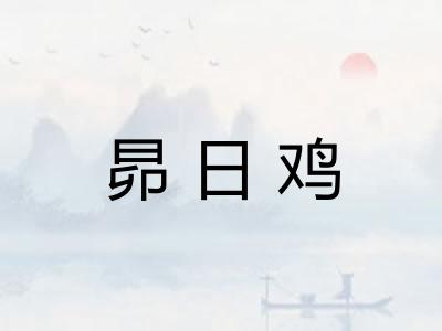 昴日鸡 昴日鸡