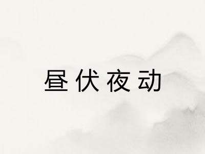 昼伏夜动