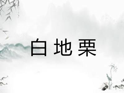 白地栗
