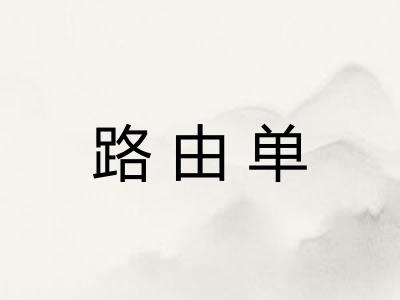 路由单