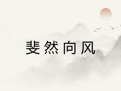 斐然向风