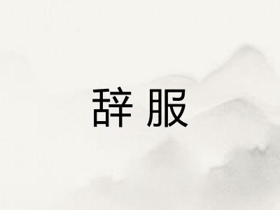 辞服 辞服