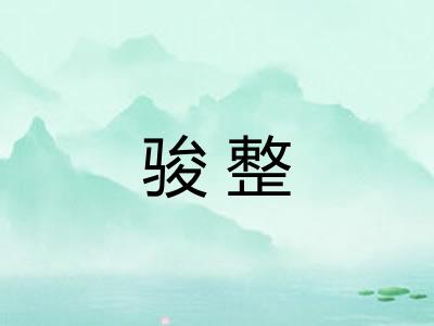 骏整