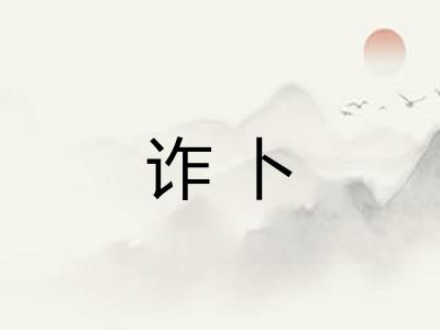 诈卜